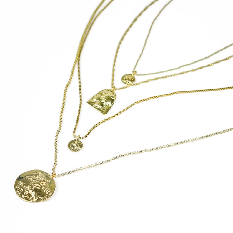 Milk Money Amelia 4 Piece Gold Coin Necklace Set