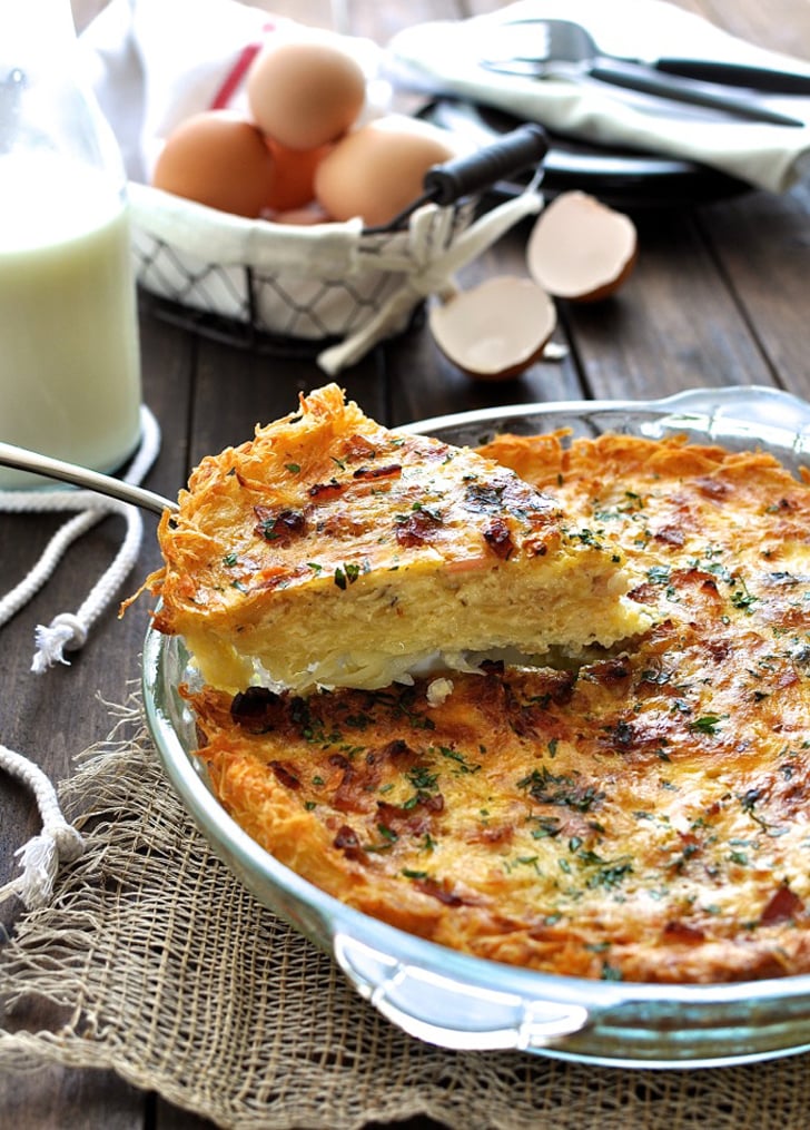 Quiche Lorraine With Hash Brown Crust