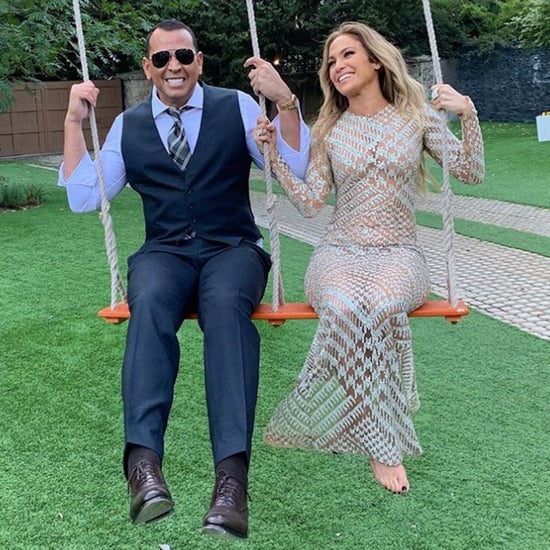 Jennifer Lopez Sheer Dress on Swing With Alex Rodriguez