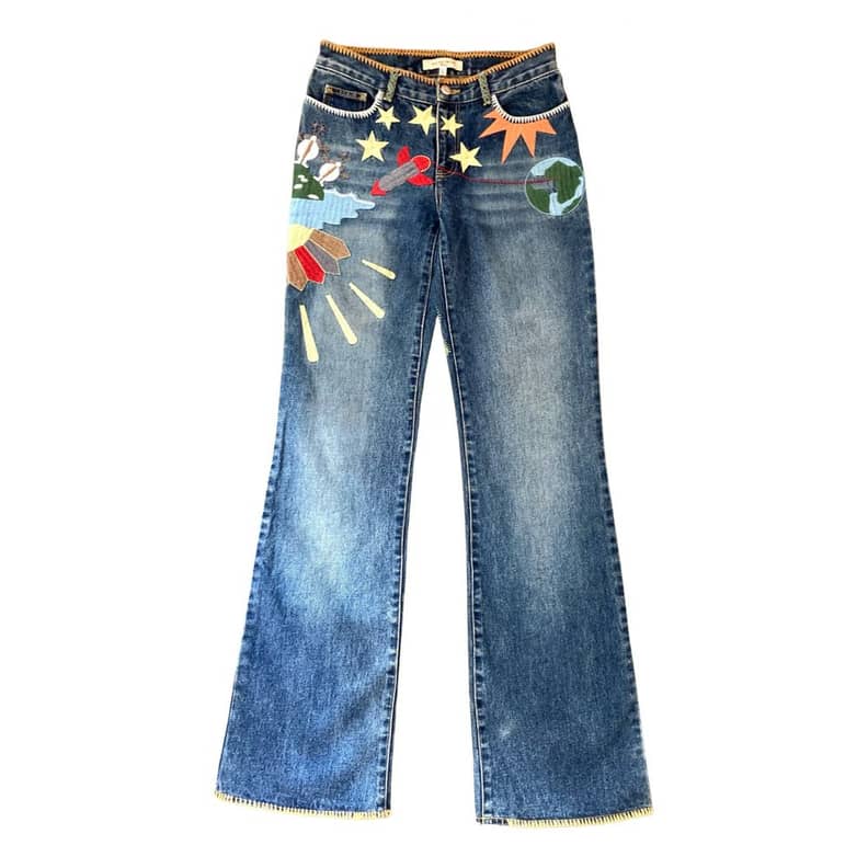 CUSTOM PAINTED Louis Vuitton Jeans 90s Vintage High - Depop