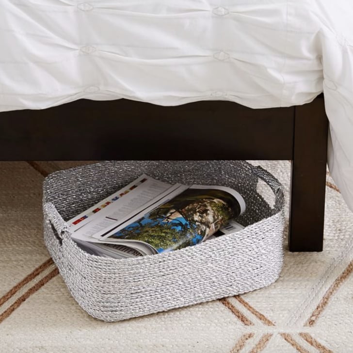 Something Open West Elm Metallic Woven Underbed Storage Basket The Best Organising Bins