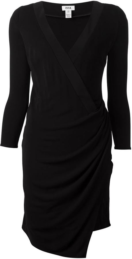 Issa Draped Wrap Dress ($650) | MM.LaFleur Black Wrap Dress | POPSUGAR ...