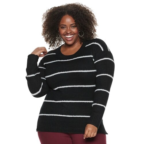 Evri Plus Size Graphic Sweater | Curvy 