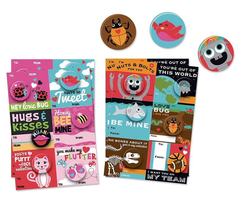 Illustrated Cards With Matching Buttons