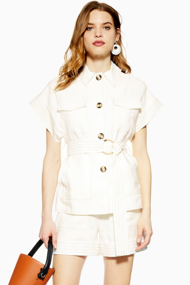 Topshop Utility Short Sleeve Blazer