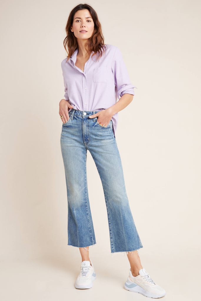 AMO Topanga Ultra High-Rise Cropped Flare Jeans | Anthropologie's New ...