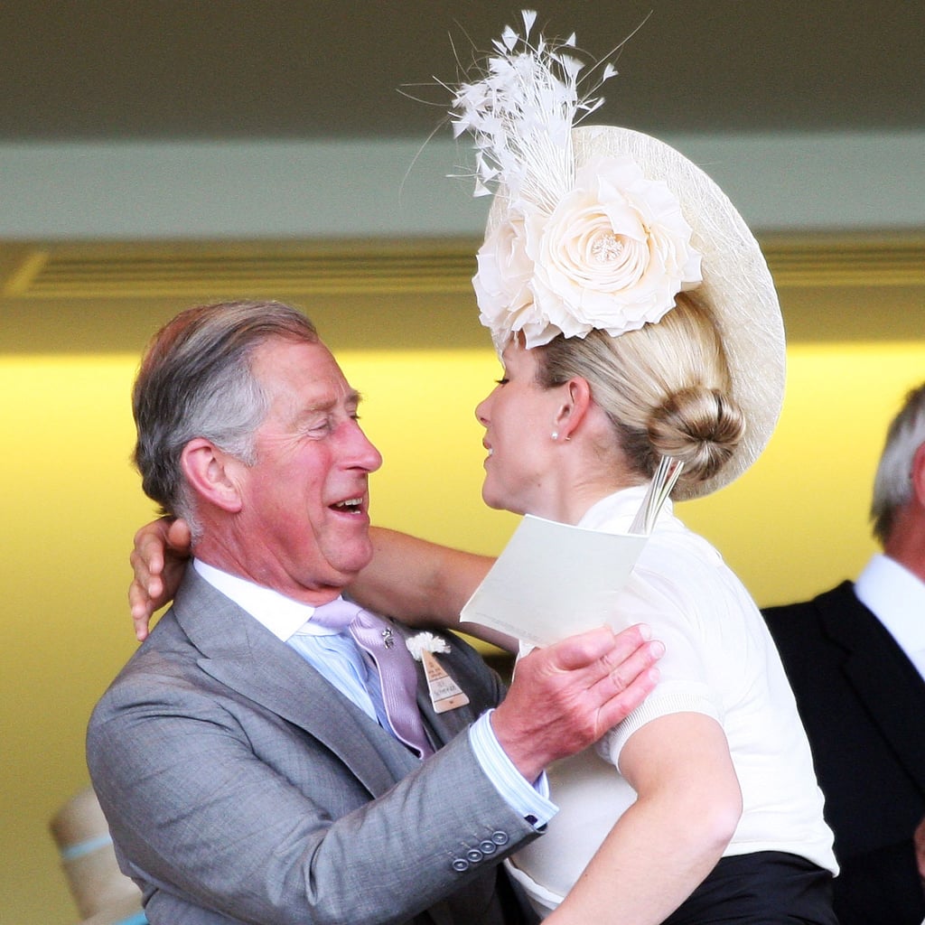 Zara gave her uncle Charles a hug at the 2009 Royal Ascot.