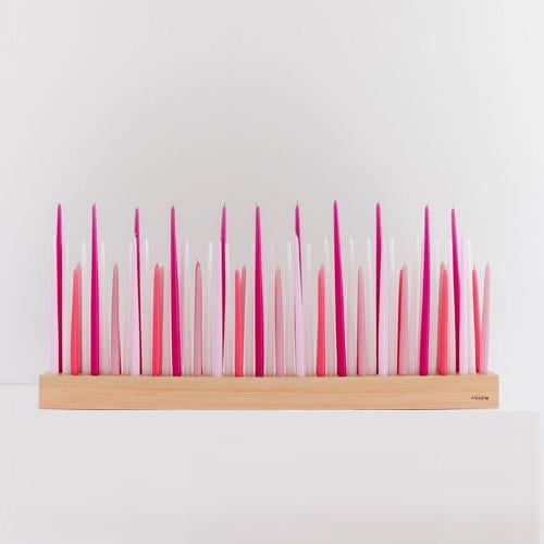 Shades of Pink Candle Centerpiece