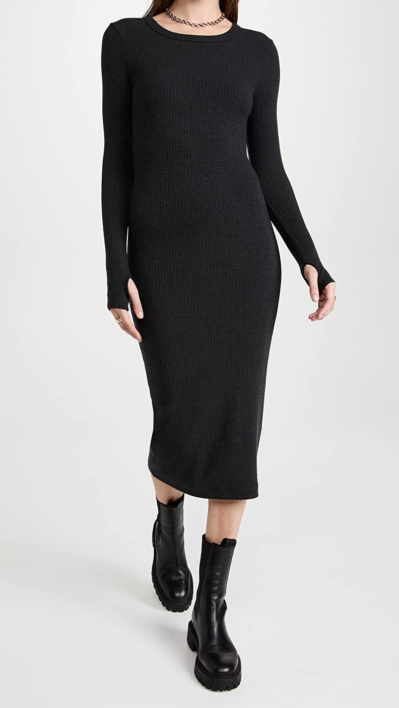 A Timeless Style: Enza Costa Tencel Cashmere Rib Midi Dress