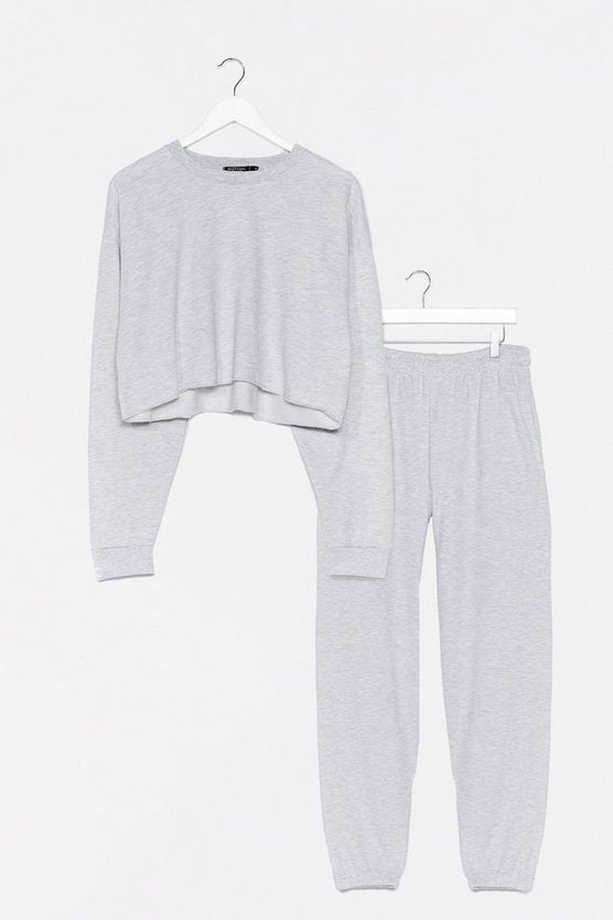 Cropped Sweat and Jogger Set