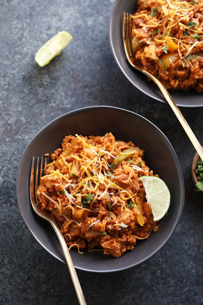 Slow Cooker Chicken Enchilada Casserole