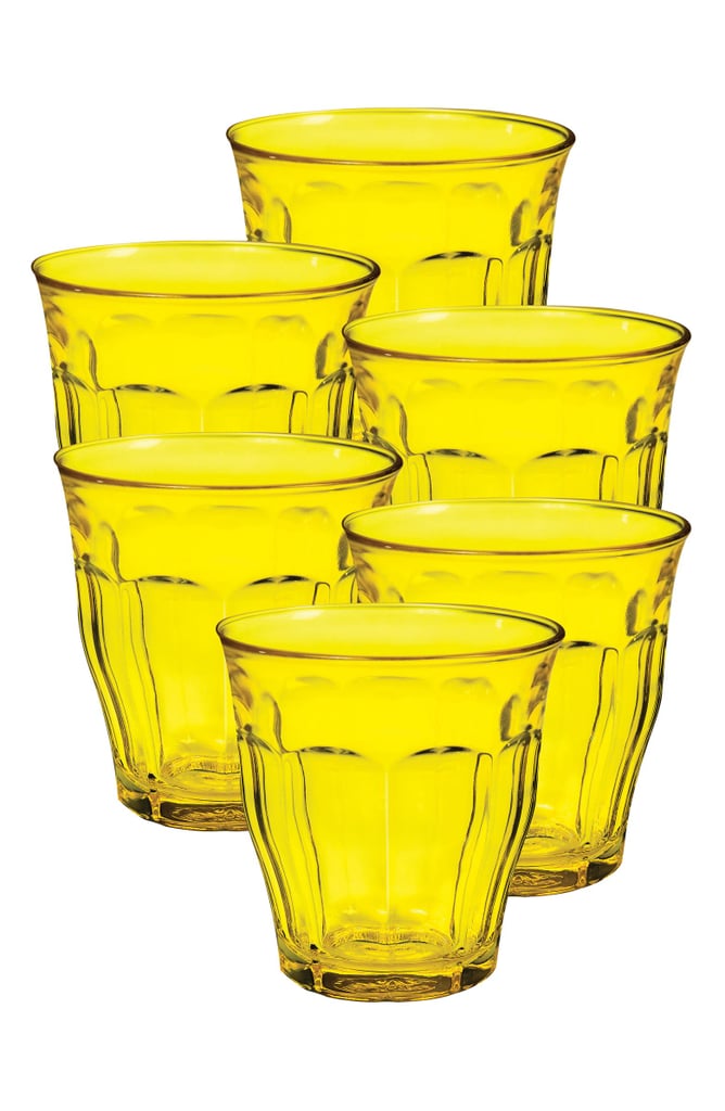 Duralex Picardie Set Of 6 Tempered Glass French Tumblers Pantone Sunshine Home Decor 2021 8675