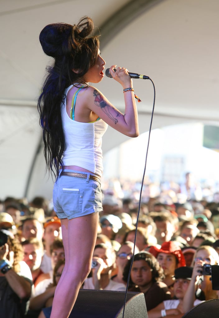 Amy Winehouse sang to a packed audience in 2007.