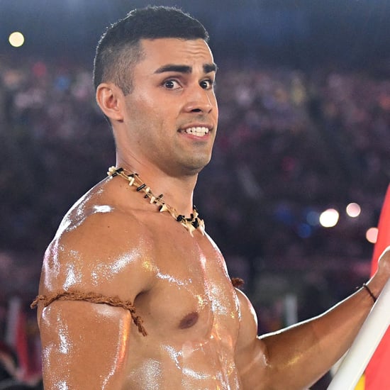 Hot Tonga Flag Bearer at the Olympics Opening Ceremony