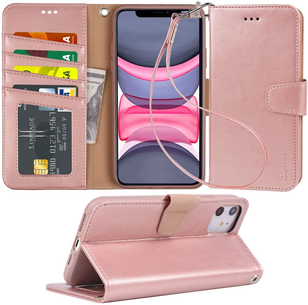 Arae Case for iPhone 11 Leather Wallet Case