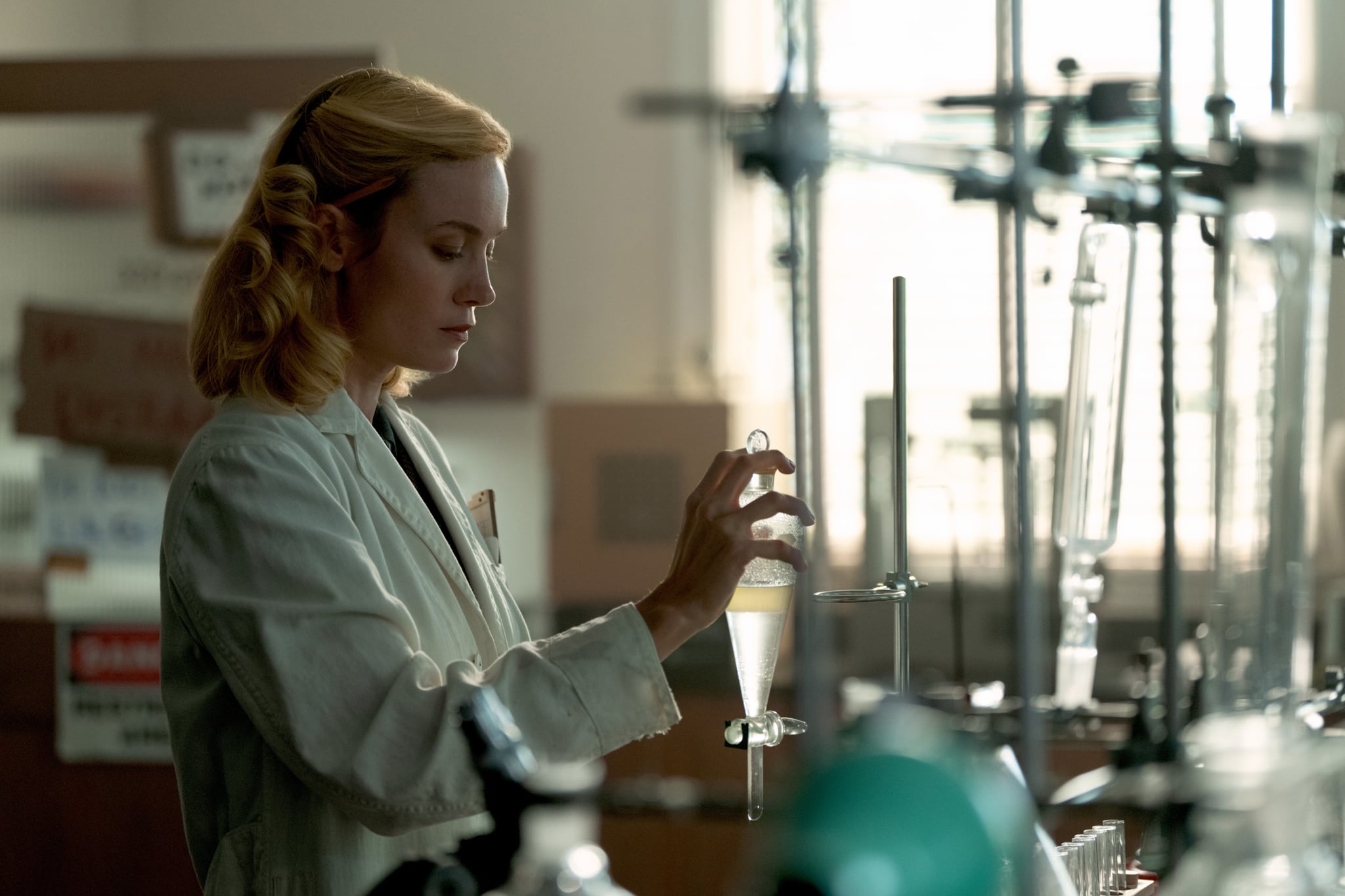 Brie Larson as Elizabeth in Lessons in Chemistry