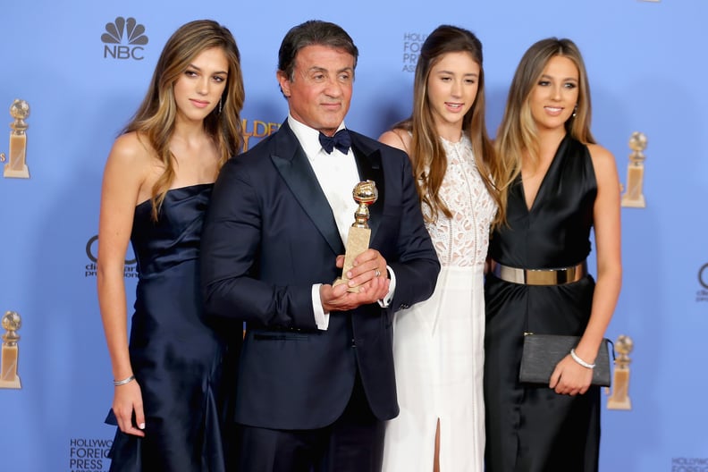Sylvester Stallone and his daughters, Sistine, Sophia, and Scarlet
