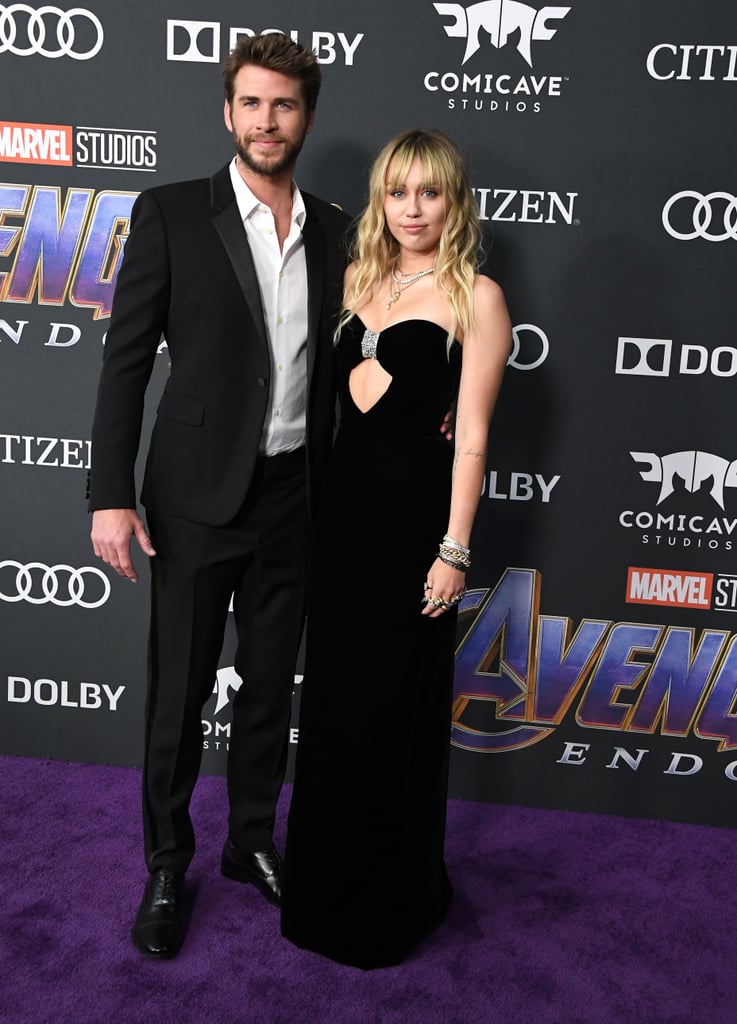 Miley Cyrus and Liam Hemsworth at Avengers Endgame Premiere