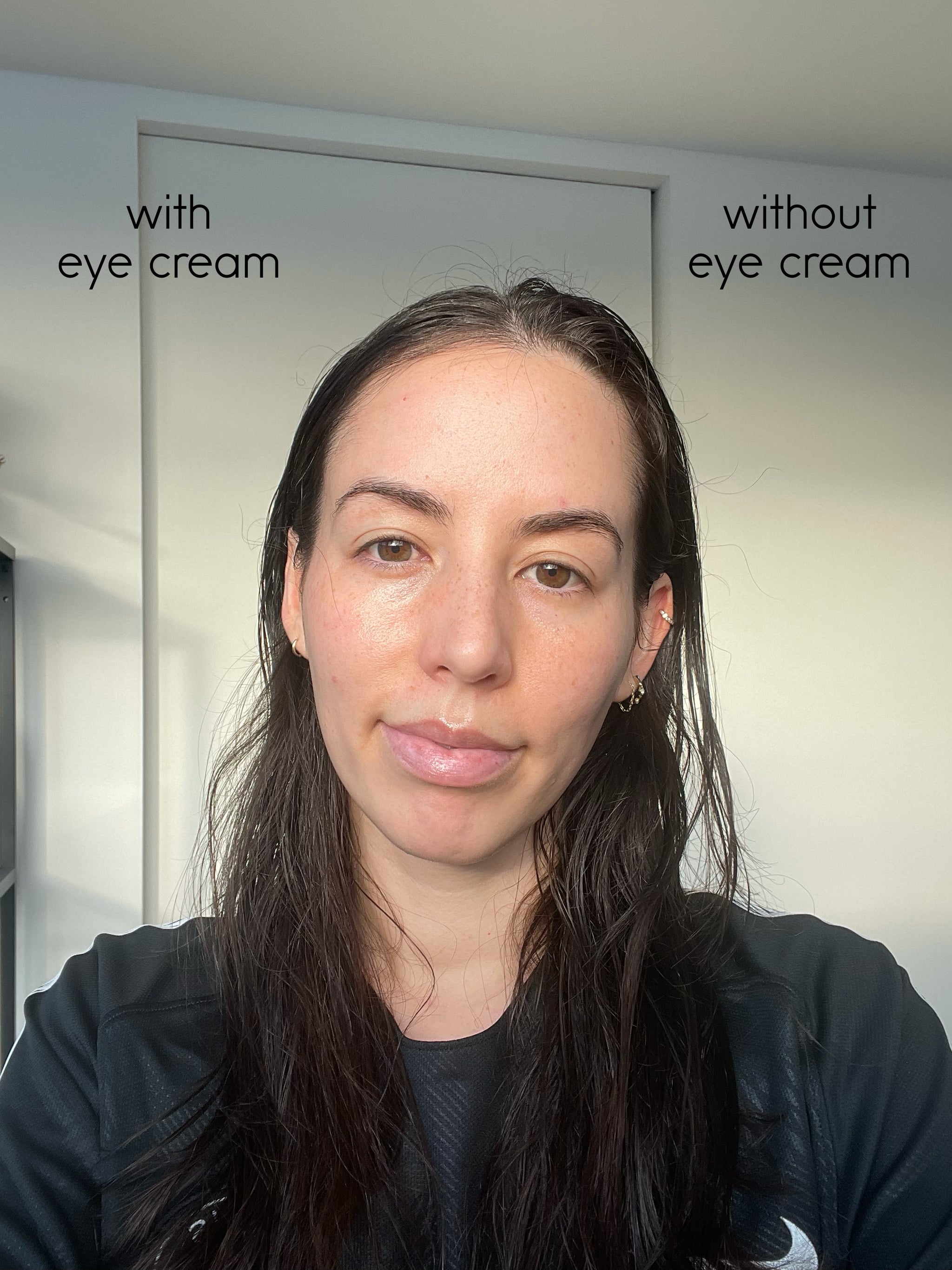 Summer Fridays Light Aura Vitamin C + Peptide Eye Cream before and after