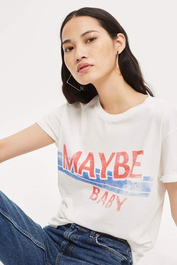 Topshop 'Maybe Baby' Slogan T-Shirt