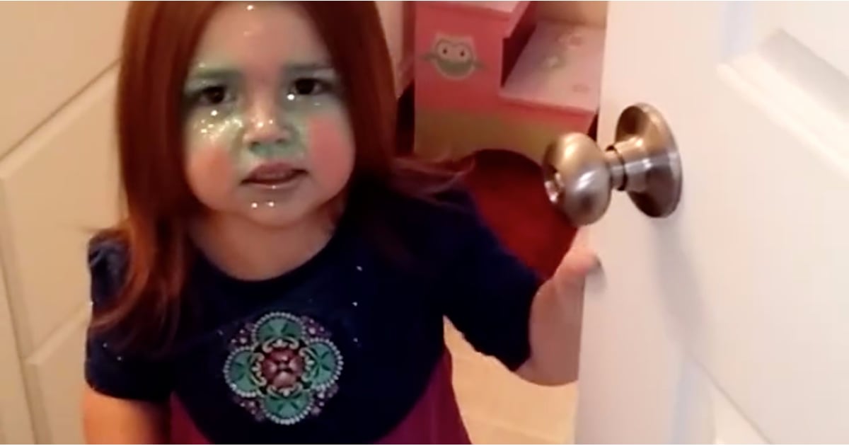Little Girl Covered in Glitter Viral Video POPSUGAR Family