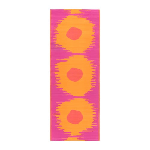 Pink and Orange Indoor/Outdoor Flatwoven Rug ($10)