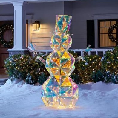 Home Depot Is Selling a Gorgeous Iridescent Snowman