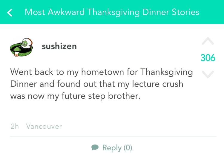 Awkward Thanksgiving Stories