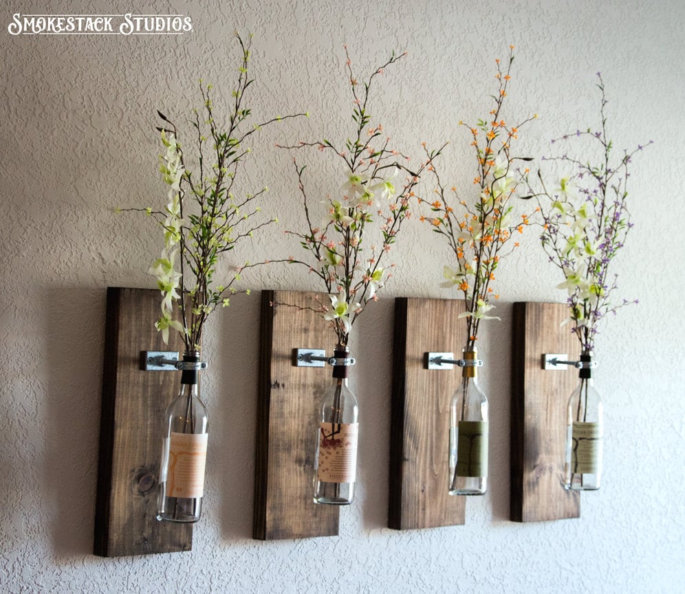 Wine Bottle Hanging Vases