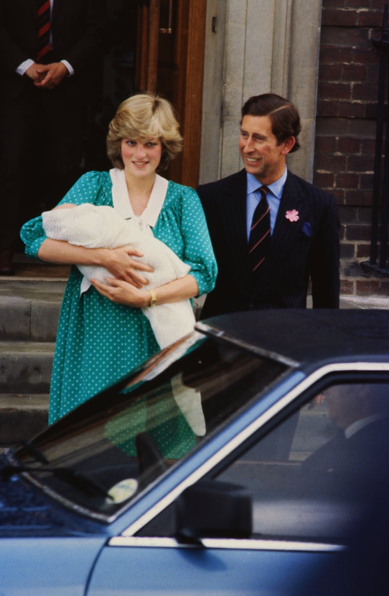 Princess Diana with Prince Charles After Prince William's Birth