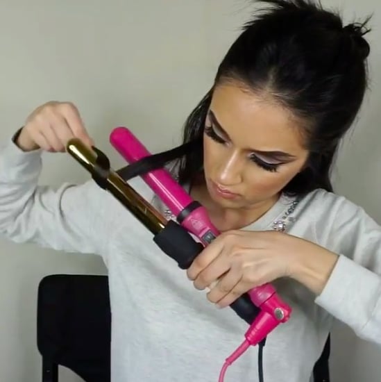 Curling Your Hair With 2 Curling Wands Taped Together