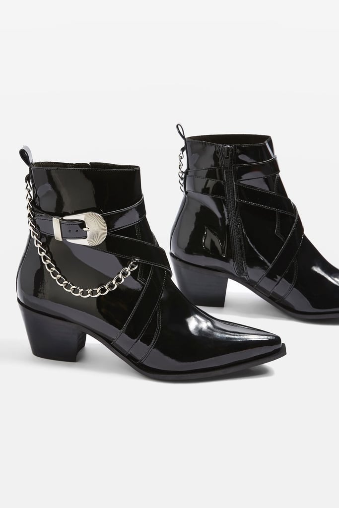 black heeled ankle boots topshop