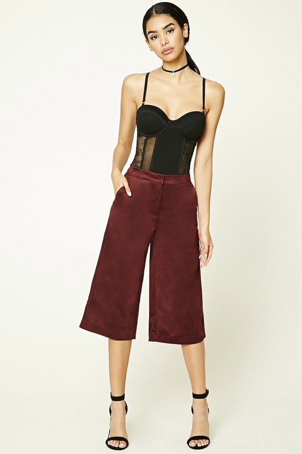 Forever 21 FOREVER 21+ Faux Suede Culottes ($12)