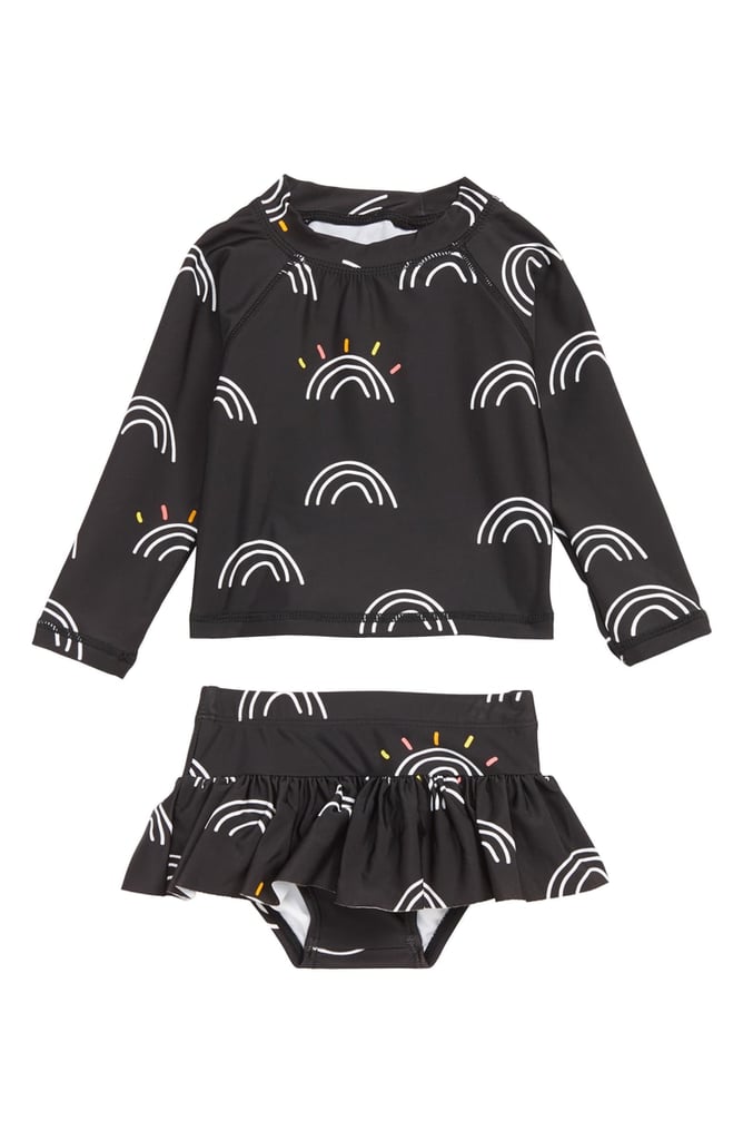 TINY TRIBE Rainbow Two-Piece Rashguard Swimsuit