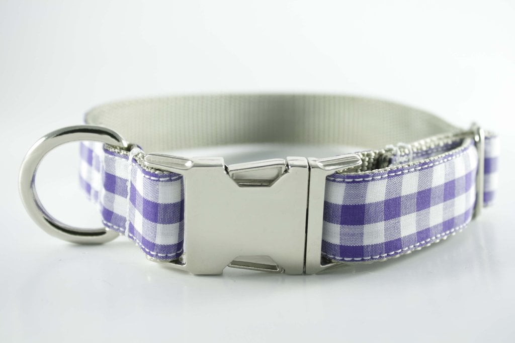 Royal Purple Gingham Collar