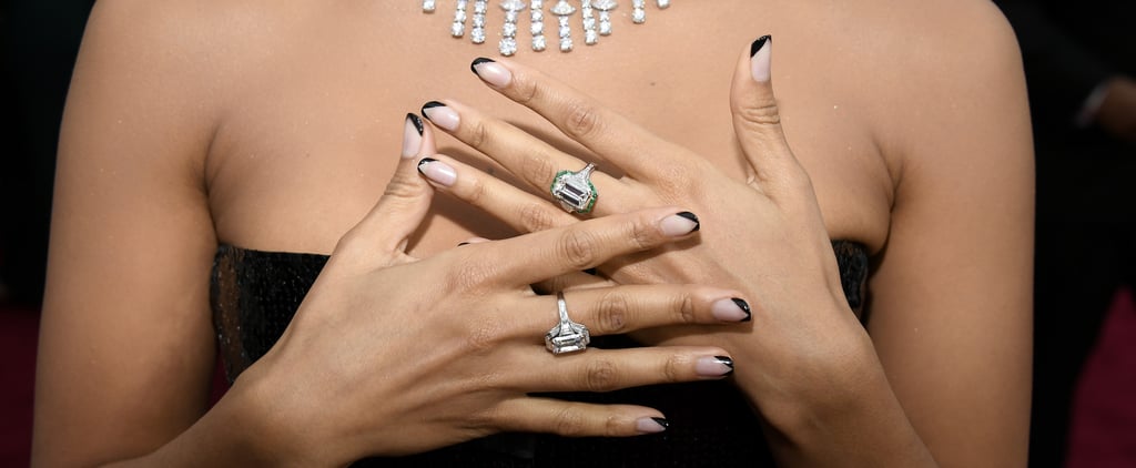 Celebrities' Modern French Manicures at the Oscars 2020