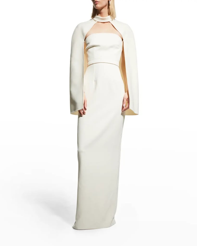 Sophisticated Bridal Cape: Safiyaa Agnes Mock-Neck Cape