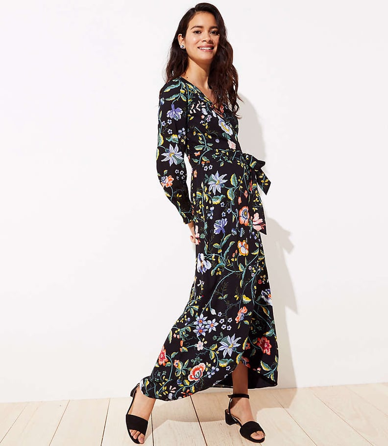 Loft Vine Maxi Wrap Dress