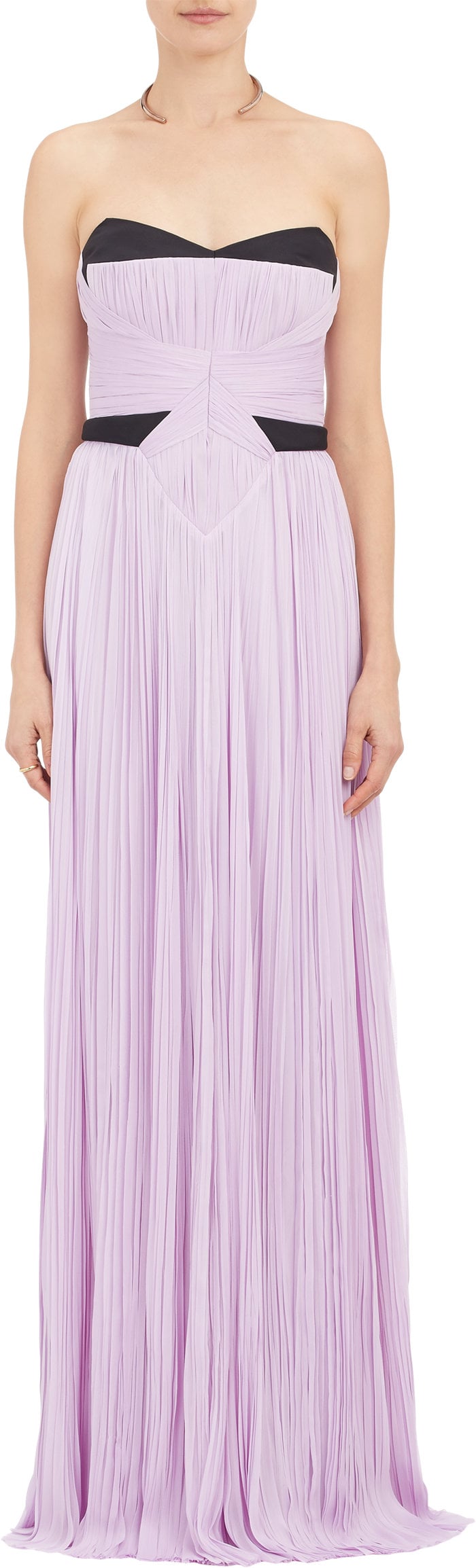 J. Mendel Pleated Bustier Gown