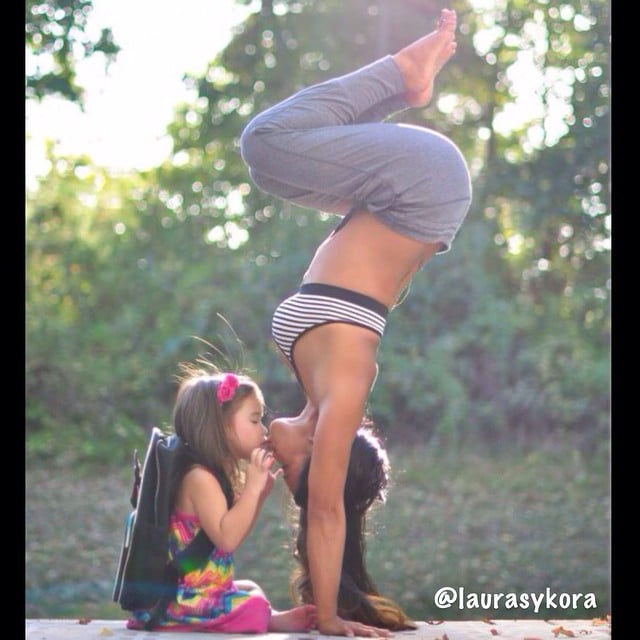 Mom and Daughter Yoga Photos