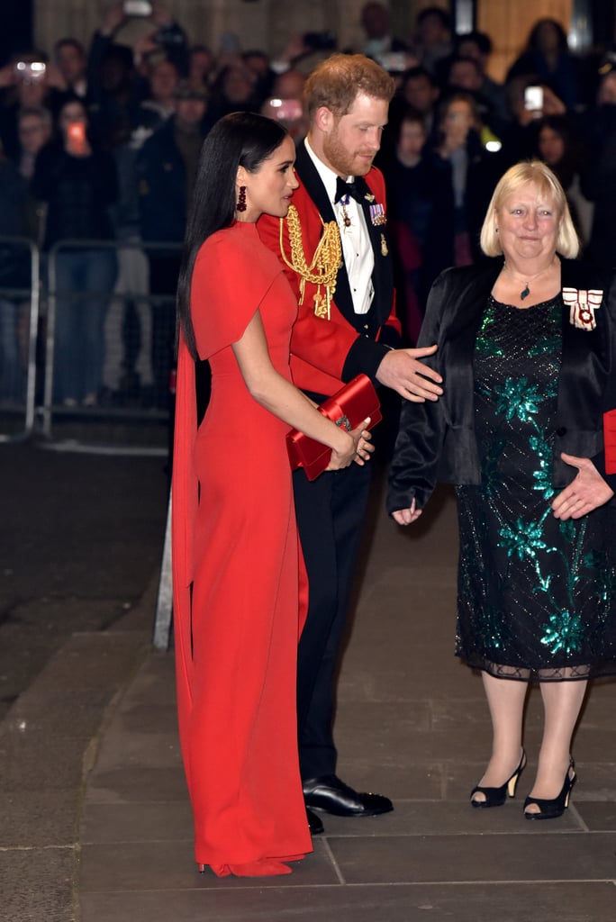 markle red dress