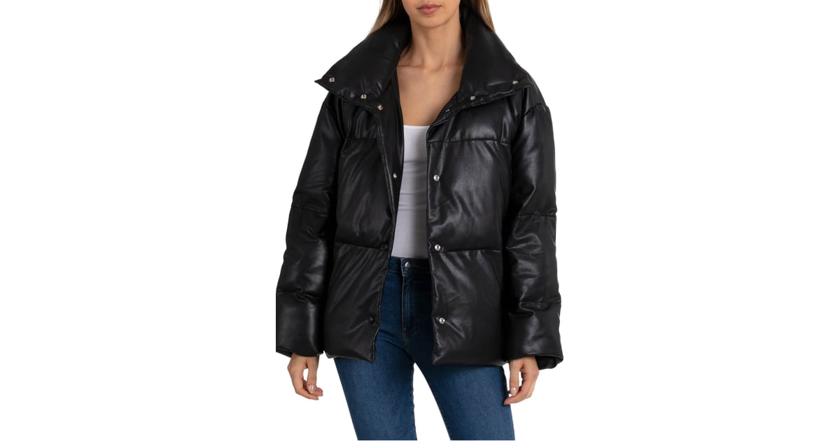 bagatelle faux leather puffer