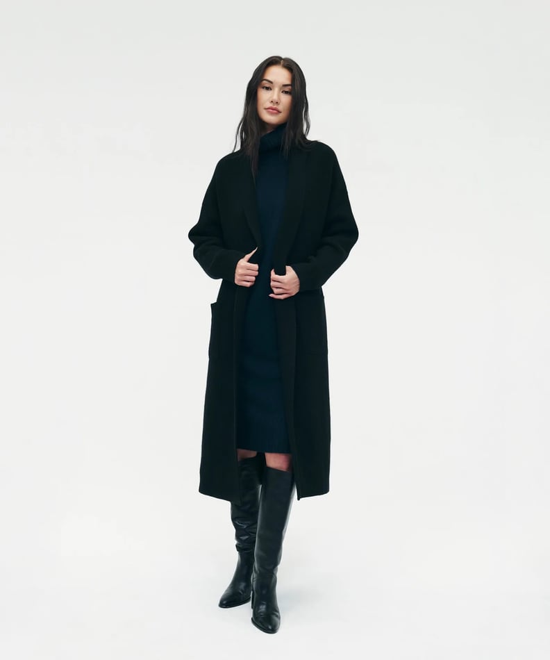 A Cashmere Coat: Naadam Luxe Merino Cashmere Tie Waist Coat