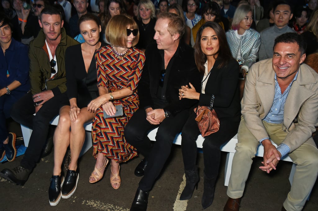 Anna Wintour, Salma Hayek and Husband at London Fashion Week
