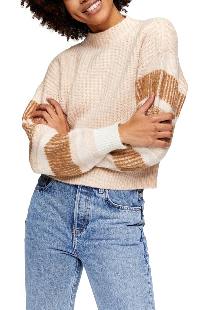 Topshop Stripe Crewneck Sweater