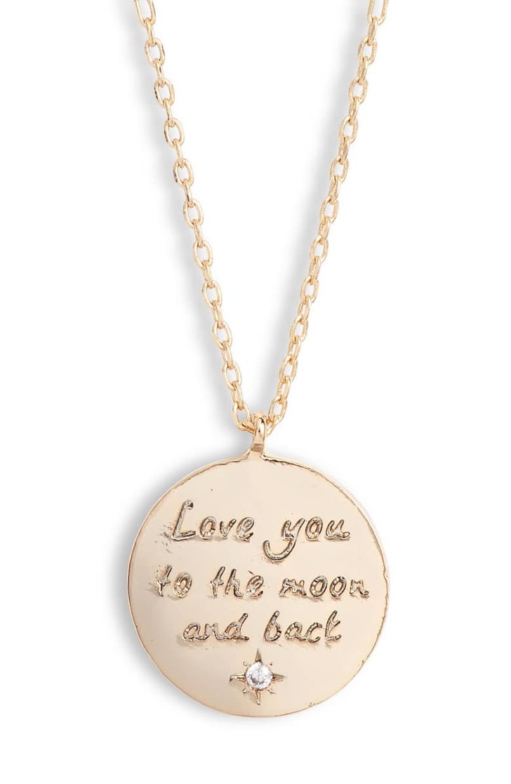 Estella Bartlett Love You to Moon Back Pendant Necklace