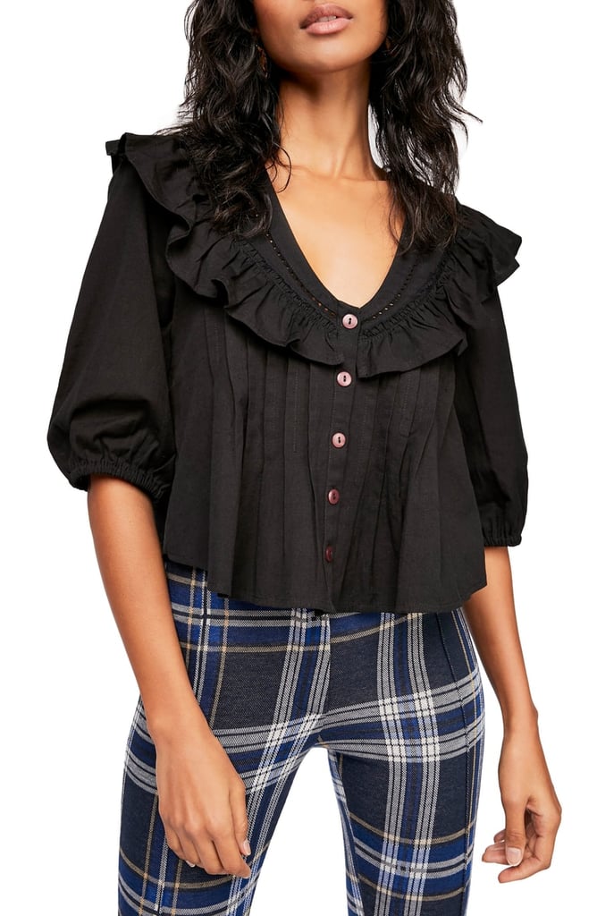 Endless Summer by Free People Sylvia Cotton Ruffle Blouse