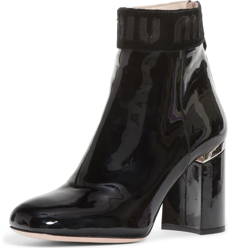 Miu Miu Logo Patent Bootie