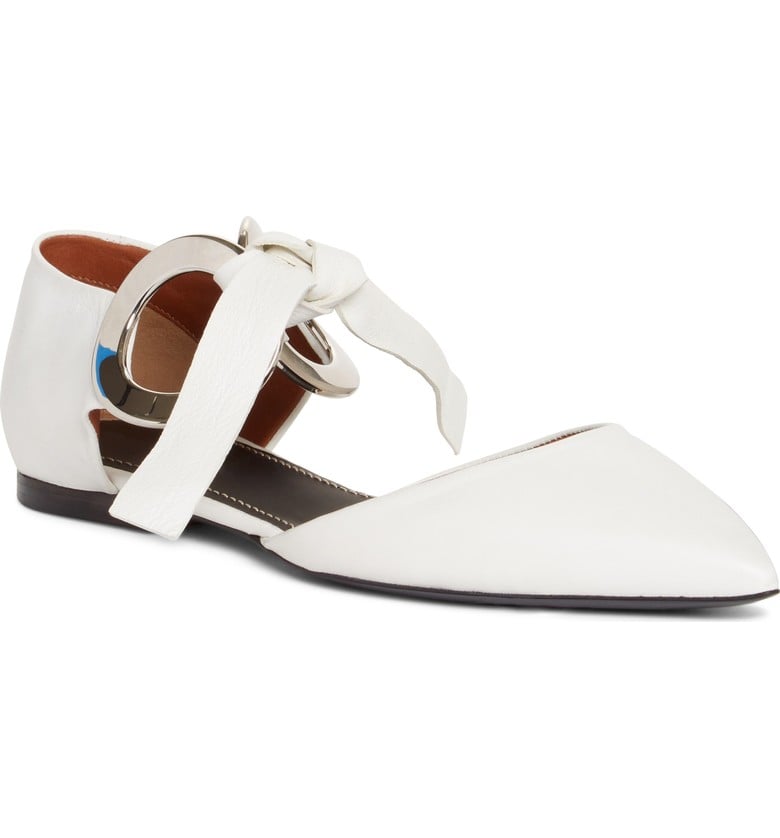Proenza Schouler Lace-Up Pointy Toe Flat
