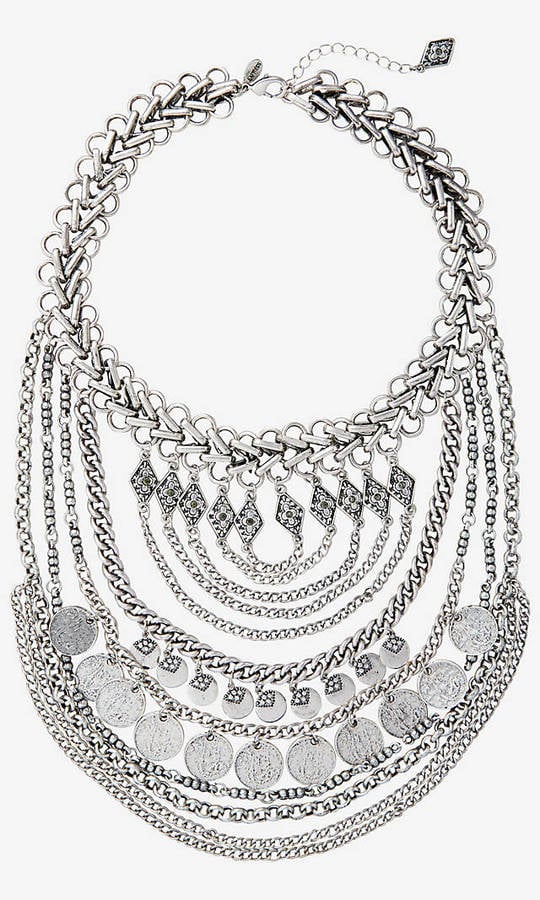 Gigi's Express Coin and Chain Bib Necklace